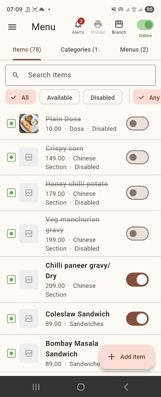 QR Code Ordering